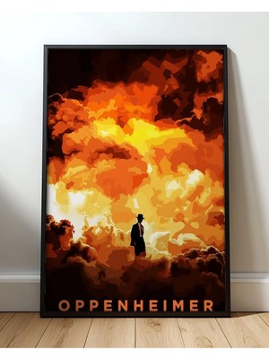 Oppenheimer Movie Film Posteri Çerçeveli Tablo Sinema Odası Duvar Dekoru