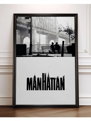Manhattan Film Posteri Çerçeveli Tablo Sinema Odası Duvar Dekoru