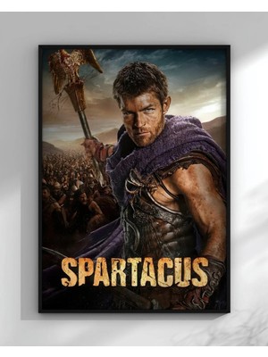 Spartacus Tv Series Promotional Film Posteri Çerçeveli Tablo Sinema Odası Duvar Dekoru