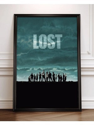 Lost Tv Series Film Posteri Çerçeveli Tablo Sinema Odası Duvar Dekoru
