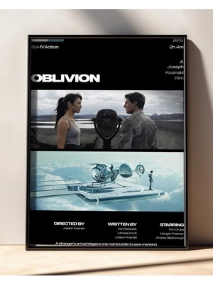 Oblivion Film Posteri Çerçeveli Tablo Sinema Odası Duvar Dekoru