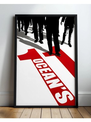 Ocean's Eleven Minimalist Film Posteri Çerçeveli Tablo Sinema Odası Duvar Dekoru