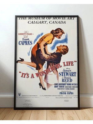 It's A Wonderful Life Film Posteri Çerçeveli Tablo Sinema Odası Duvar Dekoru