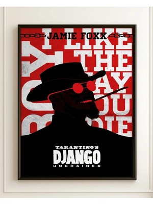 Django Unchained Movie Film Posteri Çerçeveli Tablo Sinema Odası Duvar Dekoru