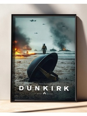 Dunkirk Film Posteri Çerçeveli Tablo Sinema Odası Duvar Dekoru