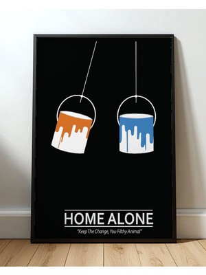 Home Alone Film Posteri Çerçeveli Tablo Sinema Odası Duvar Dekoru