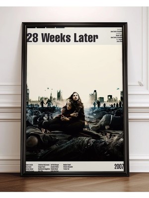 28 Weeks Later Film Posteri Çerçeveli Tablo Sinema Odası Duvar Dekoru