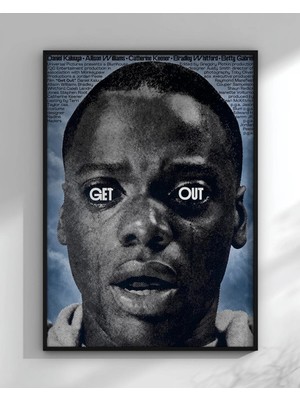 Get Out Film Posteri Çerçeveli Tablo Sinema Odası Duvar Dekoru