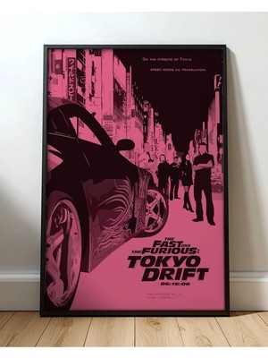 Fast And Furious Tokyo Drift Movie Film Posteri Çerçeveli Tablo Sinema Odası Duvar Dekoru