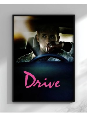 Drive Movie Film Posteri Çerçeveli Tablo Sinema Odası Duvar Dekoru