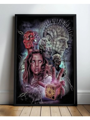 Hellraiser Film Posteri Çerçeveli Tablo Sinema Odası Duvar Dekoru
