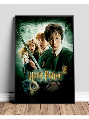 Harry Potter 2 Movie Film Posteri Çerçeveli Tablo Sinema Odası Duvar Dekoru