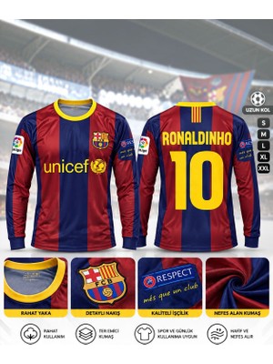 North Babıl Nostaljik Barcelona Uzun Kol Ronaldinho Forma