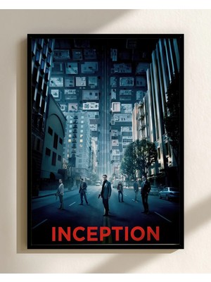 Inception Movie Film Posteri Çerçeveli Tablo Sinema Odası Duvar Dekoru