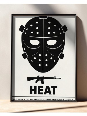 Heat Movie Poster Minimalist Design Film Posteri Çerçeveli Tablo Sinema Odası Duvar Dekoru