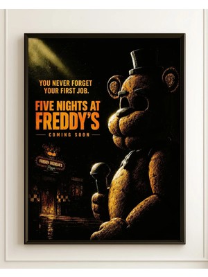 Five Nights At Freddy's Film Posteri Çerçeveli Tablo Sinema Odası Duvar Dekoru