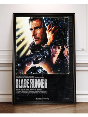 Blade Runner Film Posteri Çerçeveli Tablo Sinema Odası Duvar Dekoru