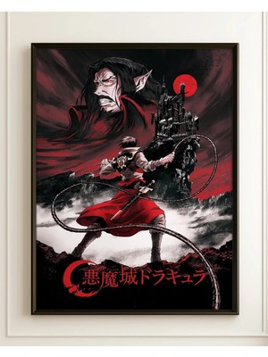 Castlevania Series Film Posteri Çerçeveli Tablo Sinema Odası Duvar Dekoru