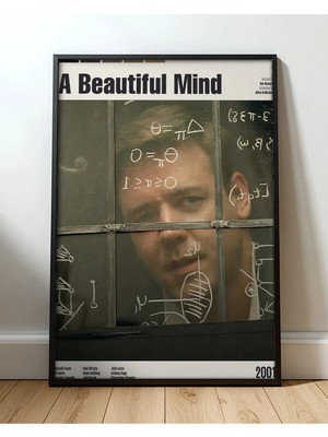 A Beautiful Mind Film Posteri Çerçeveli Tablo Sinema Odası Duvar Dekoru