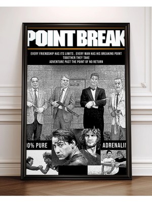 90S Point Break Movie Film Posteri Çerçeveli Tablo Sinema Odası Duvar Dekoru