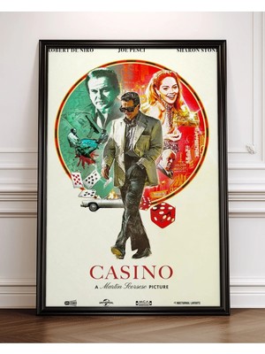 Casino Film Posteri Çerçeveli Tablo Sinema Odası Duvar Dekoru