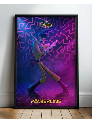 A Goofy Movie Powerline Film Posteri Çerçeveli Tablo Sinema Odası Duvar Dekoru