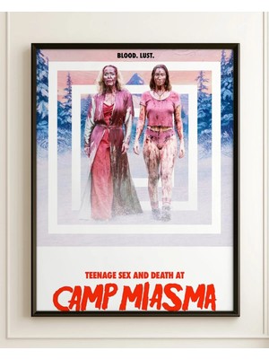 Camp Miasma Horror Film Posteri Çerçeveli Tablo Sinema Odası Duvar Dekoru