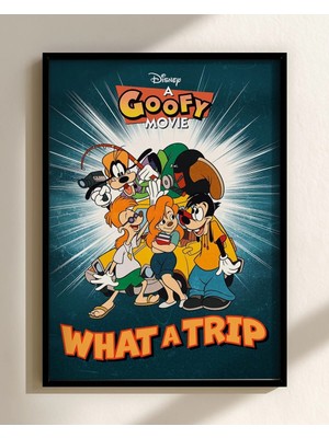 A Goofy Movie Road Trip Film Posteri Çerçeveli Tablo Sinema Odası Duvar Dekoru