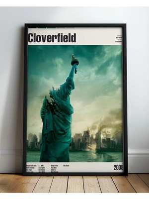 Cloverfield Film Posteri Çerçeveli Tablo Sinema Odası Duvar Dekoru