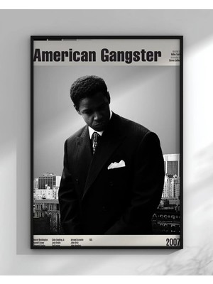 American Gangster Film Posteri Çerçeveli Tablo Sinema Odası Duvar Dekoru