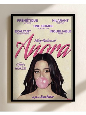 Anora Film Posteri Çerçeveli Tablo Sinema Odası Duvar Dekoru