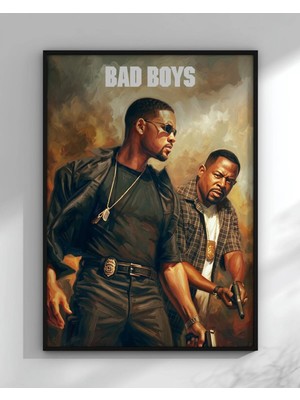 Bad Boys Film Posteri Çerçeveli Tablo Sinema Odası Duvar Dekoru