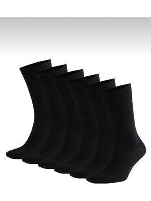 Organix home Pamuklu Klasik Siyah Çorap 6’Lı set.