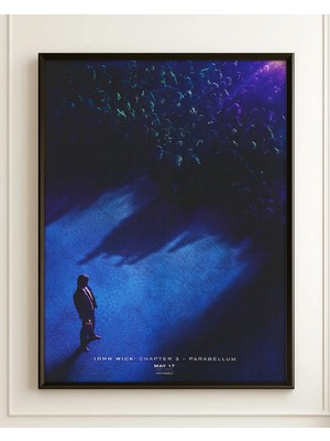 John Wick Chapter 3 Parabellum Film Çerçeveli Tablo Film Poster Sinema Salon Duvar Dekoru Hediye