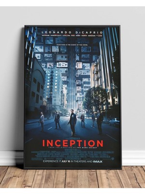 Inception Başlangıç Leonardo Dicaprio Film Çerçeveli Tablo Film Poster Sinema Salon Duvar Dekoru