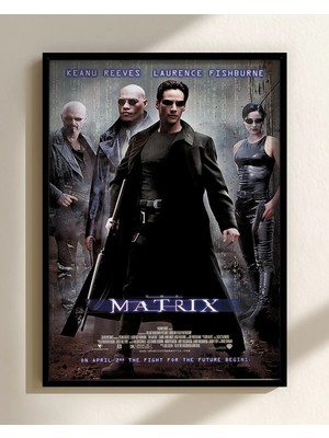 Matrix Keanu Reeves Bilim Kurgu Film Çerçeveli Tablo Film Poster Sinema Salon Duvar Dekoru Hediye
