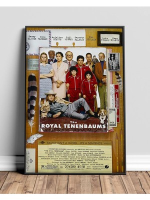 The Royal Tenenbaums Wes Anderson Film Çerçeveli Tablo Film Poster Sinema Salon Duvar Dekoru Hediye