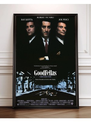 Goodfellas Sıkı Dostlar Mafya Filmi Çerçeveli Tablo Film Poster Sinema Salon Duvar Dekoru Hediye