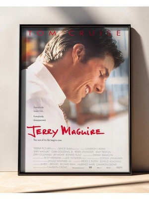 Jerry Maguire Tom Cruise Film Çerçeveli Tablo Film Poster Sinema Salon Duvar Dekoru Hediye