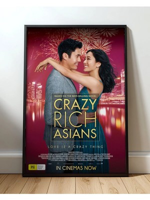 Crazy Rich Asians Film Afişi Çerçeveli Tablo Film Poster Sinema Salon Duvar Dekoru Hediye