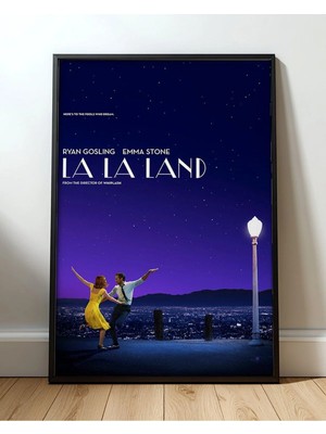 La La Land Ryan Gosling Emma Stone Film Çerçeveli Tablo Film Poster Sinema Salon Duvar Dekoru Hediye