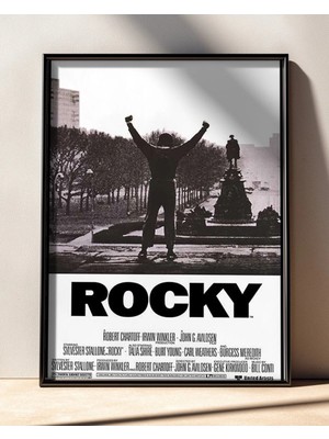 Rocky Balboa Klasik Film Çerçeveli Tablo Film Poster Sinema Salon Duvar Dekoru Hediye