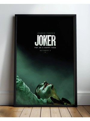 Joker Put On A Happy Face Film Çerçeveli Tablo Film Poster Sinema Salon Duvar Dekoru Hediye