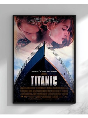 Titanic Leonardo Dicaprio Kate Winslet Film Afişi Çerçeveli Tablo Film Poster Sinema Salon Duvar