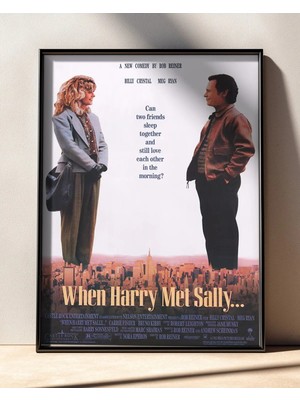 When Harry Met Sally Romantik Klasik Film Afişi Çerçeveli Tablo Film Poster Sinema Salon Duvar