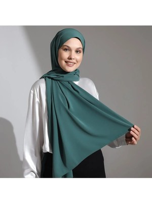 Berel Moda Mısır Ipeği Tesettür Şal Çağla Yeşili Dökümlü Ütü Gerektirmeyen 75X220