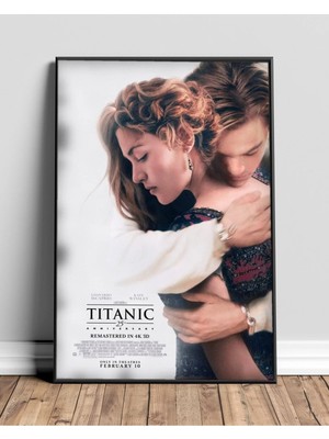 Titanic Leonardo Dicaprio Kate Winslet Sinema Afişi Çerçeveli Tablo Film Poster Sinema Salon Duvar