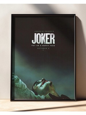 Joker Put On A Happy Face Film Çerçeveli Tablo Film Poster Sinema Salon Duvar Dekoru Hediye