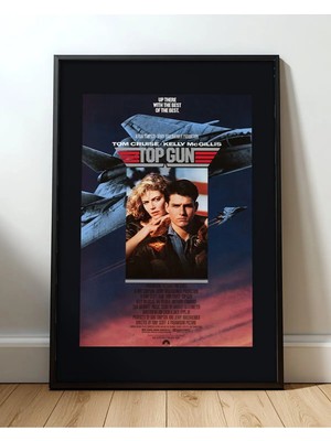 Top Gun Tom Cruise Klasik Film Çerçeveli Tablo Film Poster Sinema Salon Duvar Dekoru Hediye