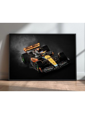 Mclaren Mp4 Yarış Aracı Yatay Çerçeveli Tablo Poster Formula 1 Duvar Dekoru Hediye